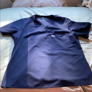 Figs Navy Blue Catarina One Pocket Scrub Top